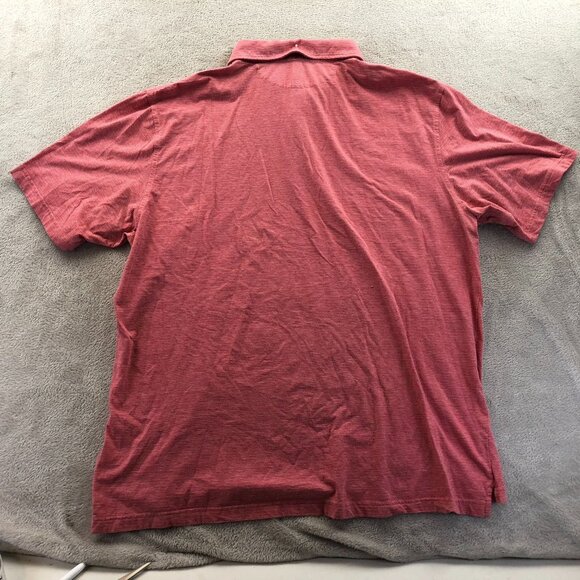 Peter Millar Mens Polo Shirt XL Pink Striped Short Sleeve Casual Classic Travel - Picture 8 of 8